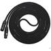 series 25 ft xlr 4-conductor star balanced microphone cable for high end quality and sound extreme low noise black