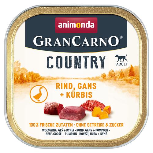 22x150g animonda GranCarno Adult Country Rind, Gans & Kürbis Hundefutter nass