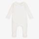 Absorba Ivory Organic Cotton Velour Amour Babygrow