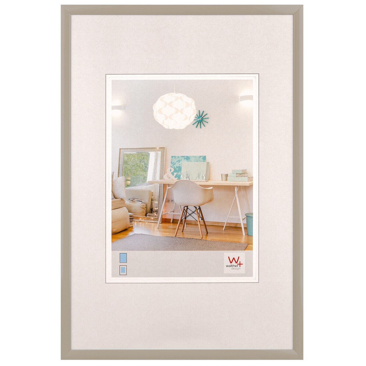 walther + design Lifestyle Kunststoff Bilderrahmen 20x30 cm GRAU Image