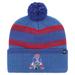 Men's '47 Royal New England Patriots Fadeout Cuffed Knit Hat with Pom