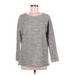 Old Navy Sweatshirt: Gray Color Block Tops - Women's Size Medium