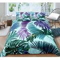 Single Duvet Cover Set Purple Duck Egg Blue Bedding Microfiber Duvet Cover Sets Dust Mite Resistant Duvet Set Washable Bedding Set,1 Duvet Cover with Zipper Closure and pillow cases 2 pack 50x75cm