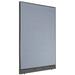 Global Industrial Interion Non-Electric Gray Office Partition Panel w/ Raceway in Gray/Blue | 64" H x 48" W x 1.75" D | Wayfair 238637PBL
