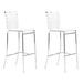 Orren Ellis Zail Modern Barstools Set of 2, 29" Kitchen Counter Bar Stools Metal in White | 40.9 H x 15 W x 18.9 D in | Wayfair