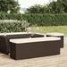 Latitude Run® Wicker Garden Bench All - Weather Wicker/Wicker/Rattan in Brown | 15.7 H x 43.3 W x 11.8 D in | Outdoor Furniture | Wayfair