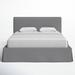 Joss & Main Zatanna Low Profile Platform Bed Upholstered/Linen in Gray/White/Brown | Queen | Wayfair 025C9BFB21C34431850E1E8512EBA629