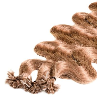 hair2heart Bonding Extensions Premium Echthaar #8/01 Hellblond Natur-Asch 0,8g 40cm Hellbraun Damen