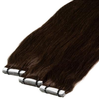 hair2heart Tape Extensions Premium Echthaar #6/3 dunkelblond gold 40cm Schwarz Damen