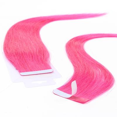 hair2heart - Tape Extensions Echthaar #Pink Haarextensions Pink Damen