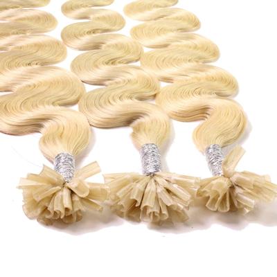hair2heart Bonding Extensions Echthaar #9/0 Lichtblond 0.5g 60cm Nude Damen Image