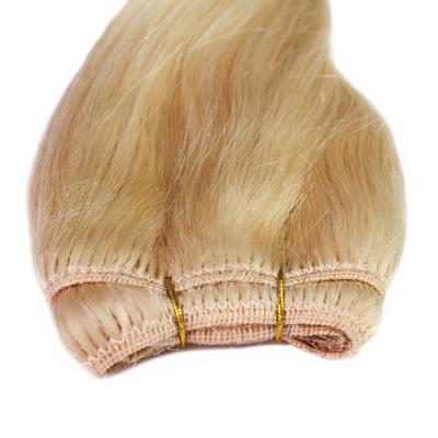 hair2heart - Echthaartresse Extensions Premium Echthaar #9/0 Lichtblond Haarextensions Nude Damen