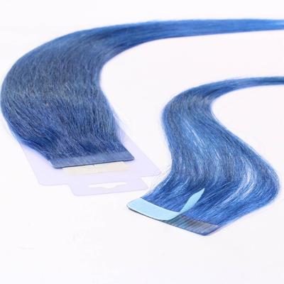 hair2heart - Tape Extensions Echthaar #Blau Haarextensions Violett Damen