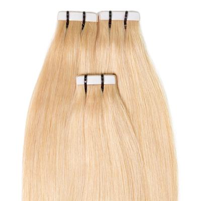 hair2heart - Tape Extensions Premium Echthaar #9/0 Lichtblond Haarextensions 10 ct Nude Damen