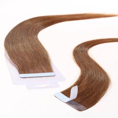 hair2heart - Tape Extensions Echthaar #8/03 Hellblond Natur-Gold Haarextensions 10 ct Braun Damen