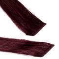 hair2heart - Invisible Tape Extensions Premium Echthaar #55/66 Hellbraun Intensiv Violett-Intensiv Haarextensions Schwarz Damen