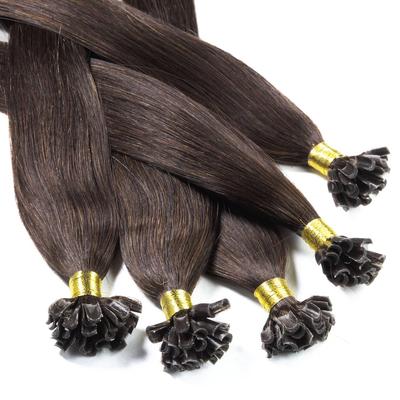 hair2heart Bonding Extensions Echthaar #6/3 Dunkelblond Gold 1g 60cm Schwarz Damen Image