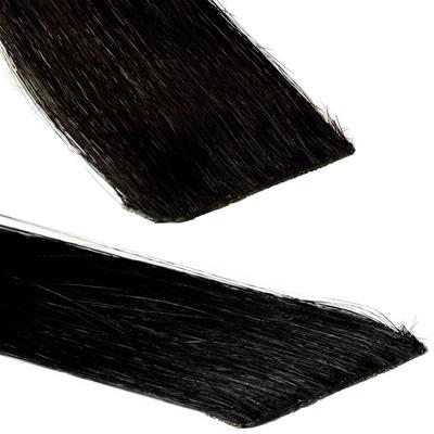 hair2heart Invisible Tape Extensions Premium Echthaar #4/0 Mittelbraun 60cm Schwarz Damen