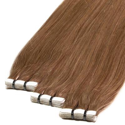 hair2heart Tape Extensions Premium Echthaar #8/03 Hellblond Natur-Gold 40cm Braun Damen