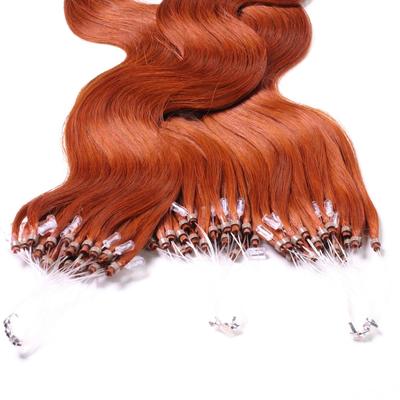 hair2heart Microring Extensions Echthaar #8/43 Hellblond Rot-Gold 0.5g 40cm Braun Damen Image