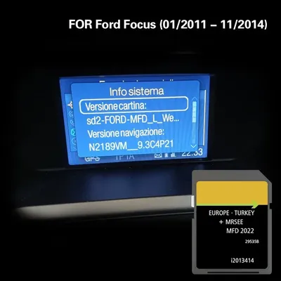 Carte SD pour Ford Focus (01/2011-11/2014) carte mémoire GPS
