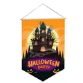 Bannière de Jardin d'Halloween Motif de Château Sensation de Jardin Escales Festives 11x17