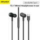 Awei TC-7 Filaire Écouteurs Intra-auriculaires Type-C dehors Casque Pour Téléphone Stéréo USB C Plug