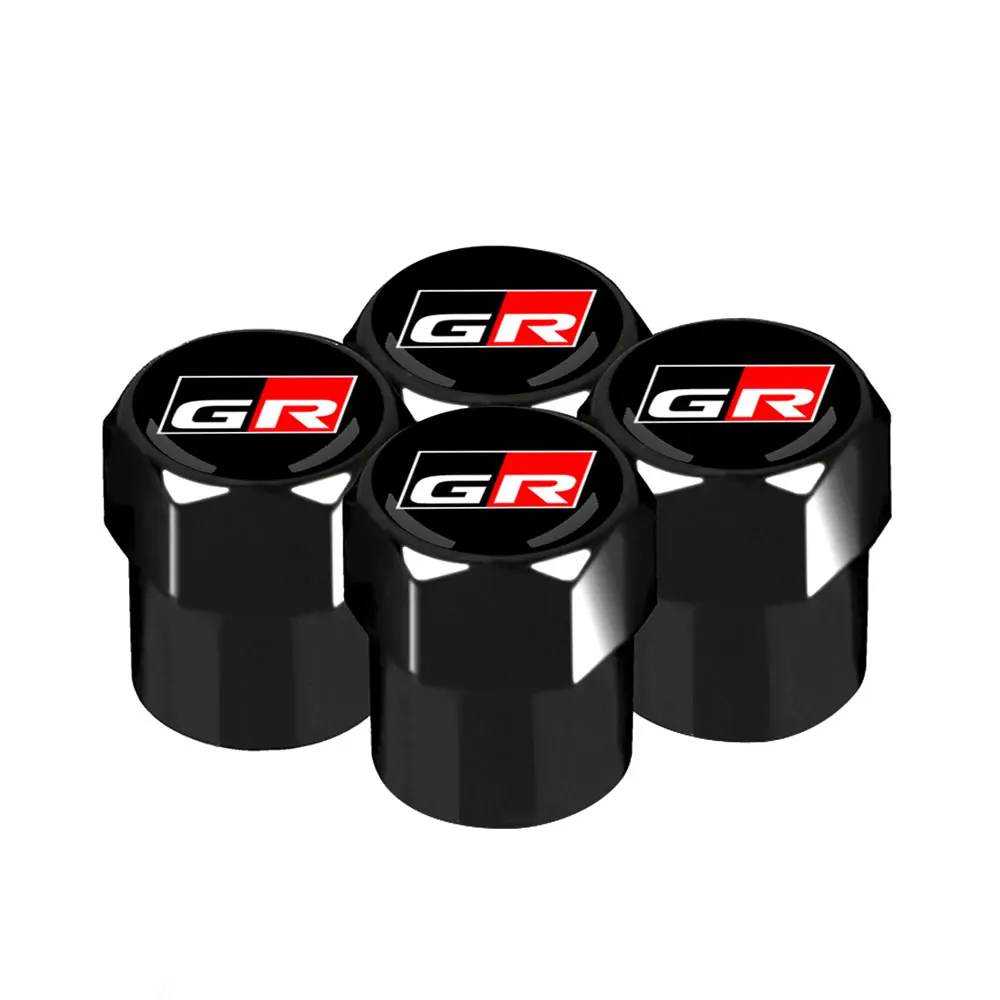 Valve de pneu de roue de voiture de moto, couverture d'air, accessoires automobiles, étui pour Toyota GR Gazoo Racing, style de voiture de Sport, 4 pièces