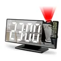 Réveil numérique à projection de bras avec heure et température horloge de table Snooze budgétaire