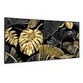 Klarstein Wonderwall Air Art Smart Infrarotheizung Schwarzes Blatt 120x60cm 700W Schwarz