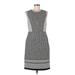 J.Crew Casual Dress - Sheath Crew Neck Sleeveless: Gray Dresses - Women's Size 6