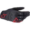 Alpinestars Techdura Motocross Handschuhe, schwarz-rot, Größe M