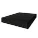 CraftPorch Solid Wood 8-Inch Box Spring Foundation with Wood Slats with Black Linen Cover