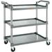 VEVOR Utility Service Cart 3 Shelf Heavy Duty 220LBS Food Service Cart