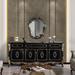 ACME Betria Rectangular Console Cabinet in Gold and Black