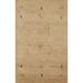 Gabbeh Indian Accent Rug Handmade Contemporary Beige Wool Carpet - 2'11"x 5'3"