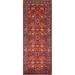 Red Heriz Serapi Oriental Runner Rug Hand-Knotted Wool Carpet - 2'6"x 8'0"