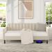 Twin Size Cream Ivory Boucle Upholstered Daybed