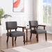 Accent Chair Set of 2 with Round Wood Table,3-Piece Coffee Table Set