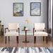 Accent Chair Set of 2 with Round Wood Table,3-Piece Coffee Table Set