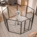 CUSchoice 40" Heavy Duty Dog Playpen for Large Dogs Outdoor Kennel with Doors 8 Panels