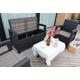 Faro Black/Grey 4-Seater Storage Garden Furniture Set | Wowcher