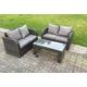 4 Seater Rattan Garden Sofas & Coffee Table Set | Wowcher