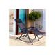 Outsunny Zero-Gravity Rocking Chair - Beige | Wowcher