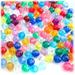 Plastic Faceted beads Round Transparent 4mm 200-pc Multi Mix