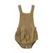 wsevypo Baby Suspenders Jumpsuit Solid Color Sleeveless Romper Overall Shorts