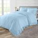 King/Cal King Size Egyptian Cotton 1000 Thread Count Duvet Cover Trimmed Ruffle Ultra Soft & Breathable 3 Piece Luxury Soft Wrinkle Free Cooling Sheet (1 Duvet Cover with 2 Pillowcases Light Blue)