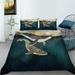Duvet Cover Set Luxury Home Textiles 3D Shark Printed Bedding Covers with Pillowcase Quilt Cover Set Full (80 x90 )
