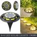 Solar Ground Lights (6 Led) Solar Lights Outdoor Garden Bright Solar Powered Lights Waterproof Solar Disk Lights Landscape Lighting Pc