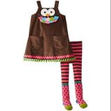 Mud Pie Little GirlsOwl Jumper with Tights